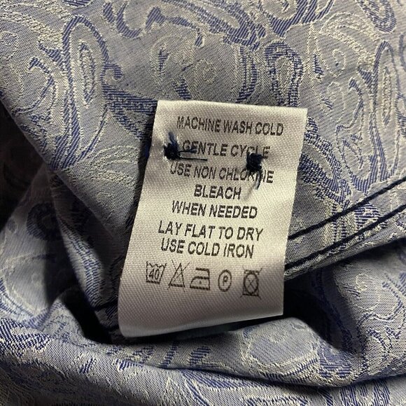 Gene Hiller Shirt Musical Eclectic Printed Jazz Musician Blue Colorful Sz Large - Picture 10 of 13